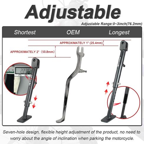 Xitomer Adjustable Kickstand Compatible with Sur Ron Light Bee S/X for Segway X160 / X260 for Talaria Sting Motorcycle Adjustable SideStand in Saudi Arabia