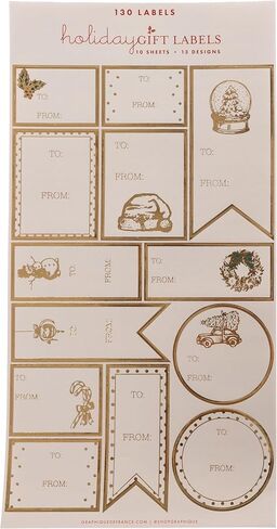 Christmas Gift Labels by Graphique, 52 Self-Adhesive Holiday Stickers, 13 Designs, to and from Names, for Holiday Wrapping Paper & Gift Bags in Saudi Arabia