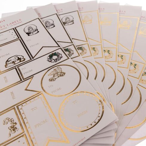Christmas Gift Labels by Graphique, 52 Self-Adhesive Holiday Stickers, 13 Designs, to and from Names, for Holiday Wrapping Paper & Gift Bags in Saudi Arabia