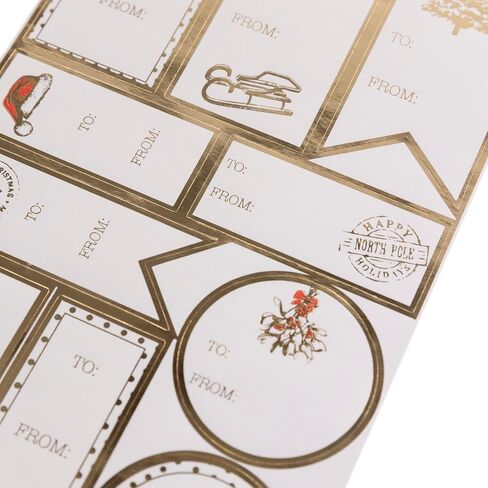 Christmas Gift Labels by Graphique, 52 Self-Adhesive Holiday Stickers, 13 Designs, to and from Names, for Holiday Wrapping Paper & Gift Bags in Saudi Arabia
