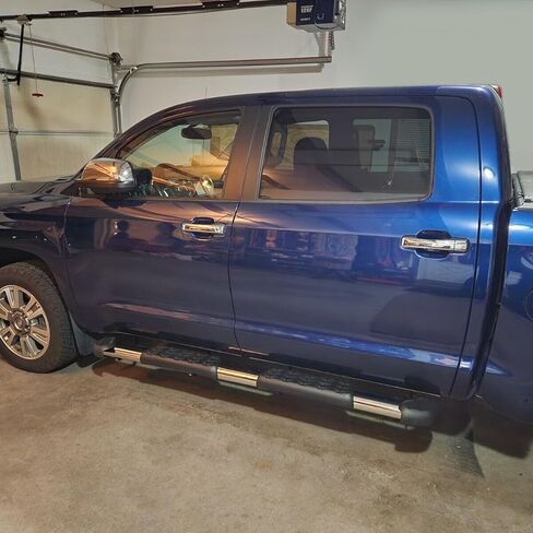 لوحات تشغيل جانبية من COMNOVA قضبان Nerf متوافقة مع 07-21 Toyota Tundra Crew Max (4 أبواب بالحجم الكامل)، قضبان خطوة غير قابلة للصدأ على طراز OE مقاس 5 بوصات. لا تناسب تندرا 2022-2025. in Kuwait