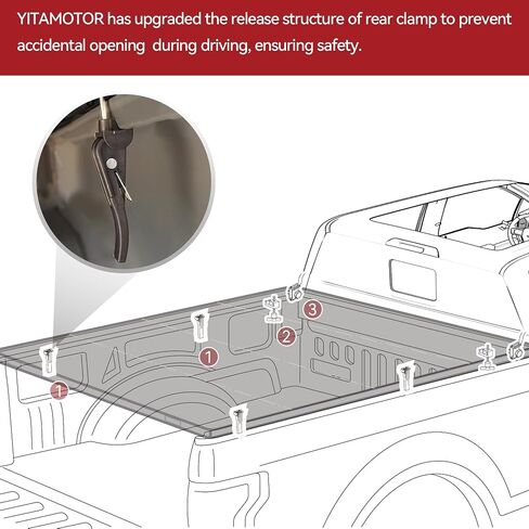 YITAMOTOR غطاء تونيو ناعم رباعي الطي يناسب فورد F-250 F-350 F250 F350 Super Duty 8ft Bed 1999-2016 in Kuwait