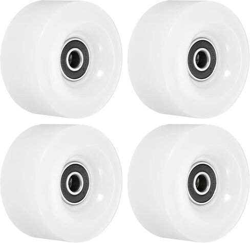 عجلات تزلج دوارة مقاس 32 × 58 مم من باتيكل مع محامل، 4 عبوات 82A رباعية بديلة للتزلج على لوح تزلج مزدوج الصف في الداخل أو الخارج، وردي in Kuwait