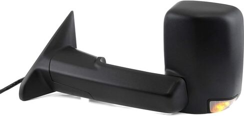 Garage-Pro Driver & Passenger Power Heated Towing Mirrors for Ram 1500 2500 2013-2018 Manual Fold, Textured, Signal Light, Puddle Lamp, Right Side Blind Spot Mirrors 2 Pack, Without Memory in Saudi Arabia