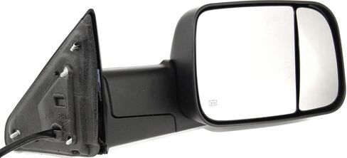 Garage-Pro Driver & Passenger Power Heated Towing Mirrors for Ram 1500 2500 2013-2018 Manual Fold, Textured, Signal Light, Puddle Lamp, Right Side Blind Spot Mirrors 2 Pack, Without Memory in Saudi Arabia
