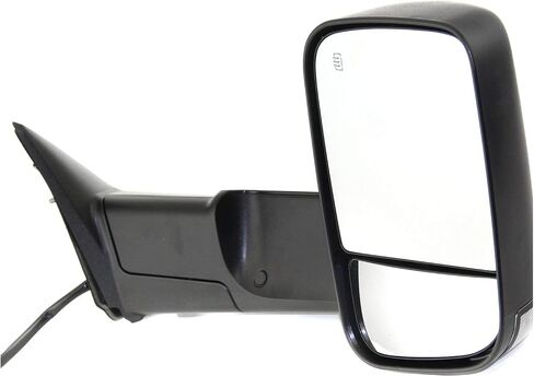 Garage-Pro Driver & Passenger Power Heated Towing Mirrors for Ram 1500 2500 2013-2018 Manual Fold, Textured, Signal Light, Puddle Lamp, Right Side Blind Spot Mirrors 2 Pack, Without Memory in Saudi Arabia