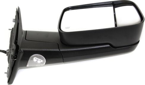Garage-Pro Driver & Passenger Power Heated Towing Mirrors for Ram 1500 2500 2013-2018 Manual Fold, Textured, Signal Light, Puddle Lamp, Right Side Blind Spot Mirrors 2 Pack, Without Memory in Saudi Arabia