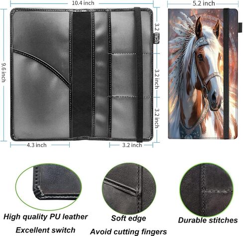 Car Registration and Insurance Holder,Leather Vehicle Glove Box Organizer Wallet for Document,Perfect for any Car,Truck,Motorcycle,Driver License,Trailer or Boat,Men & Women,Highland Cow Cattle in Saudi Arabia