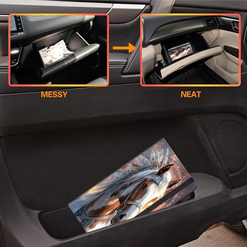 Car Registration and Insurance Holder,Leather Vehicle Glove Box Organizer Wallet for Document,Perfect for any Car,Truck,Motorcycle,Driver License,Trailer or Boat,Men & Women,Highland Cow Cattle in Saudi Arabia