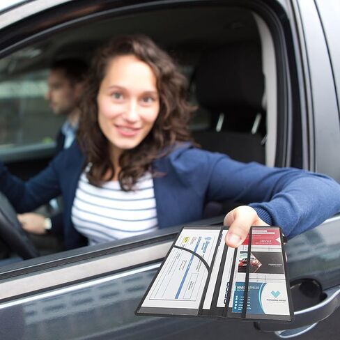Car Registration and Insurance Holder,Leather Vehicle Glove Box Organizer Wallet for Document,Perfect for any Car,Truck,Motorcycle,Driver License,Trailer or Boat,Men & Women,Highland Cow Cattle in Saudi Arabia