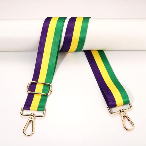 Mardi Gras Purse Strap Replacement Mask Fleur De Lis Purse Strap Purple Crossbody Bag Strap Parade Party Favors in Saudi Arabia