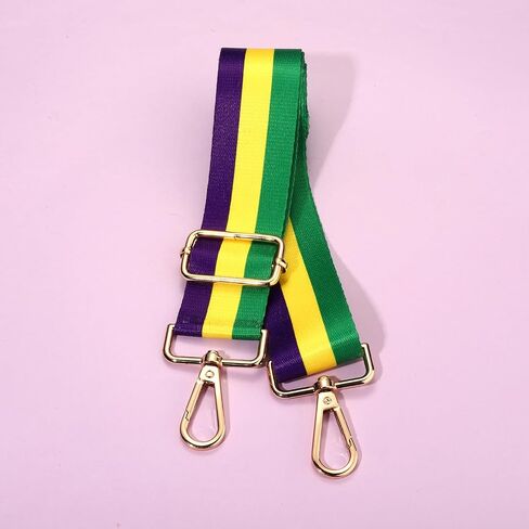 Mardi Gras Purse Strap Replacement Mask Fleur De Lis Purse Strap Purple Crossbody Bag Strap Parade Party Favors in Saudi Arabia