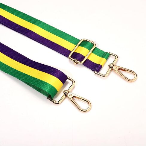 Mardi Gras Purse Strap Replacement Mask Fleur De Lis Purse Strap Purple Crossbody Bag Strap Parade Party Favors in Saudi Arabia