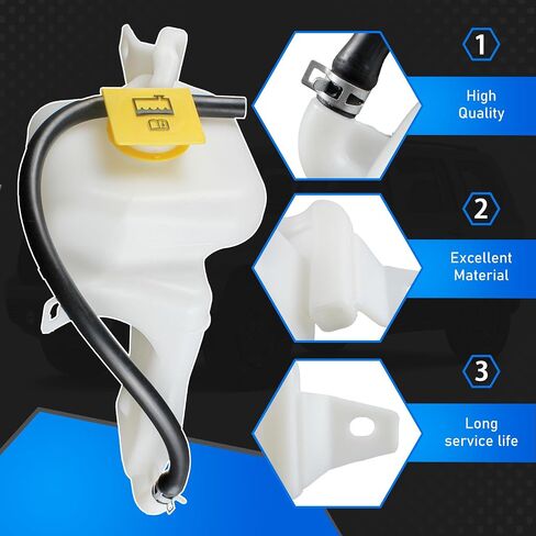 Engine Radiator Coolant Overflow Reservoir Tank with Cap Compatible with 2007-2012 Dodge Caliber 2007-2017 Jeep Compass Patriot Replaces 603-631 5058156AI 5058156AE in Saudi Arabia