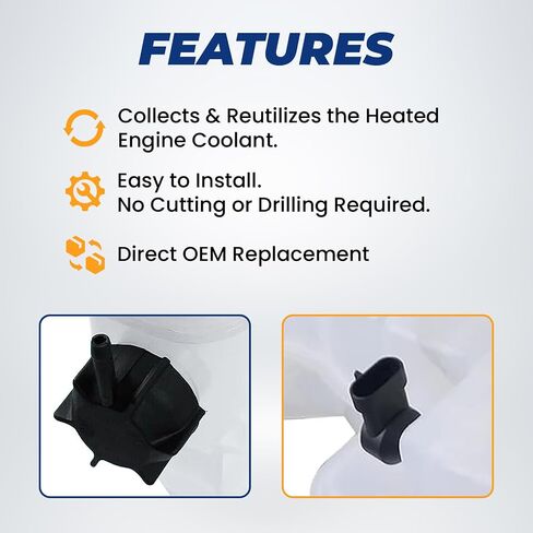 TORQUE Heavy Duty Coolant Tank Reservoir Compatible with 2013+ Peterbilt 579, Kenworth T680 T880 Accessories Parts Semi Trucks Replaces Paccar CP237001 DR104002 DR104004 (TR610-PCT) in Saudi Arabia