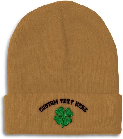 Beanies for Men Four Leaf Clover Ireland Irish St Patrick's Skull Cap Winter Hats for Women One Size in Saudi Arabia