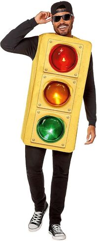 Spirit Halloween Adult Light-Up Traffic Light Costume, Funny Halloween Outfits in Saudi Arabia