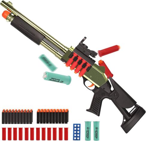 30 in Realistic Toy Foam Blaster Play Set, Shell Ejecting Soft Darts Blaster for Ages 14+ Years Old, Indoor Outdoor Gifts for Christmas Birthday in Saudi Arabia