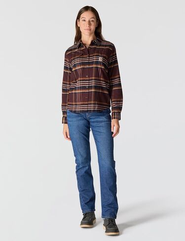 Carhartt Women's Tencel Fiber Series Relaxed Fit Plaid Shirt in Saudi Arabia