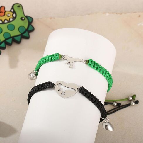 2Pcs First Day of Kindergarten School Bracelet for Mommy and Me,Matching Dinosaur Bracelets for Mother Son Daughter in Kuwait
