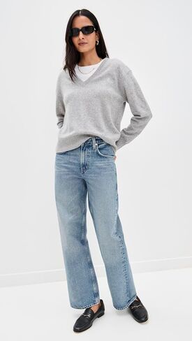 White & Warren Women's Cashmere V Neck Pullover in Saudi Arabia