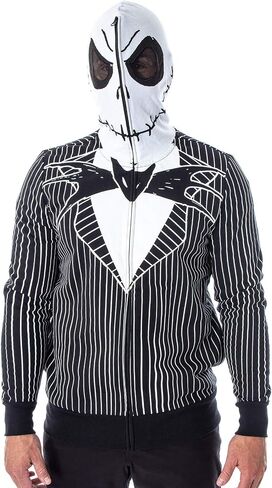 Seven Times Six Nightmare Before Christmas Men's Jack Skellington Tuxedo Full-Zip Adult Costume Hoodie in Saudi Arabia