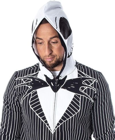 Seven Times Six Nightmare Before Christmas Men's Jack Skellington Tuxedo Full-Zip Adult Costume Hoodie in Saudi Arabia