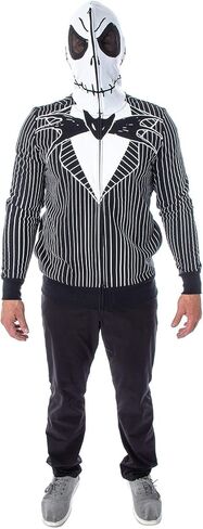 Seven Times Six Nightmare Before Christmas Men's Jack Skellington Tuxedo Full-Zip Adult Costume Hoodie in Saudi Arabia