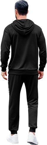 Babioboa Men's Hooded Tracksuit 2 Piece Jogging Suit Letter Graphic Sweatsuit Casual Hoodie & Sweatpant Set Sportswear in Saudi Arabia