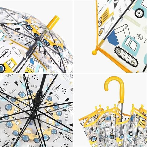 Clear Bubble Umbrella - Transparent Dome Canopy See Through for Walking Safety - Safe with Pinch - Windproof Closure - Easy-Grip Hook Handle- Auto Open- Lightweight Umbrella in Saudi Arabia