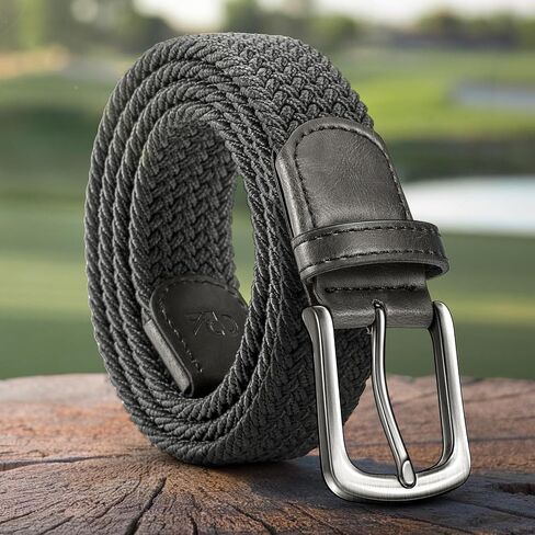 Men Belt-Stretch Woven Braided Belt For Gift Men Golf Casual Jeans Dresses with Nylon Canvas 1 3/8" in Saudi Arabia