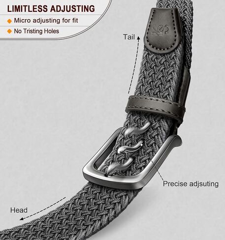 Men Belt-Stretch Woven Braided Belt For Gift Men Golf Casual Jeans Dresses with Nylon Canvas 1 3/8" in Saudi Arabia