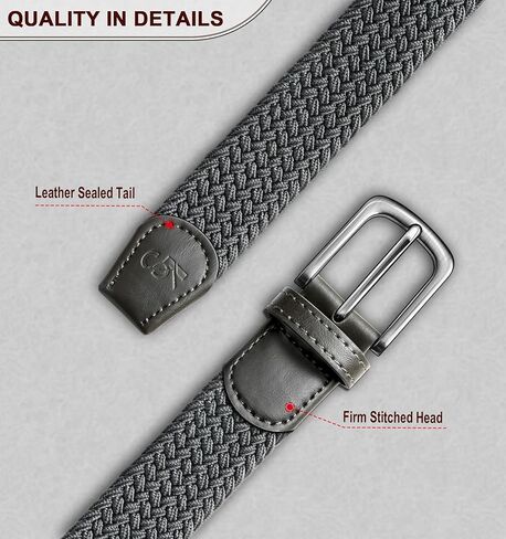 Men Belt-Stretch Woven Braided Belt For Gift Men Golf Casual Jeans Dresses with Nylon Canvas 1 3/8" in Saudi Arabia
