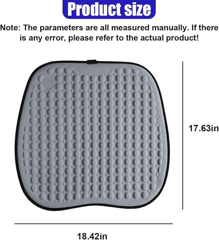 Cooling Gel Car Seat Cushion, Ice Silk Non-Slip Car Front Seat Cushion Pads, Thin Breathable Seats Protector Pad, Universal Auto Interior Seats Cooler Accessories for Long Driving (Black) in Saudi Arabia