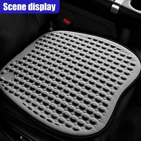 Cooling Gel Car Seat Cushion, Ice Silk Non-Slip Car Front Seat Cushion Pads, Thin Breathable Seats Protector Pad, Universal Auto Interior Seats Cooler Accessories for Long Driving (Black) in Saudi Arabia