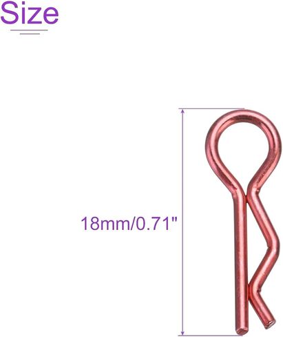 DMiotech 50Pcs Body Clips Bent RC Car Shell Clip Model Car R Pins Silver Universal Shell Replacement Parts for 1/24 1/18 Scale RC Car in Saudi Arabia