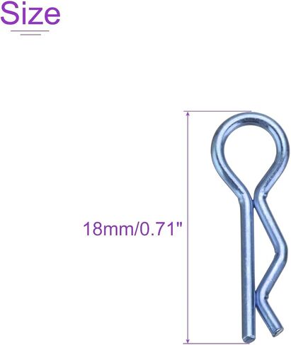 DMiotech 50Pcs Body Clips Bent RC Car Shell Clip Model Car R Pins Silver Universal Shell Replacement Parts for 1/24 1/18 Scale RC Car in Saudi Arabia