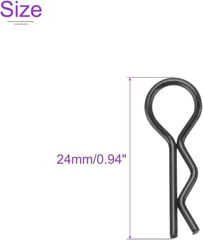 DMiotech 50Pcs Body Clips Bent RC Car Shell Clip Model Car R Pins Silver Universal Shell Replacement Parts for 1/24 1/18 Scale RC Car in Saudi Arabia