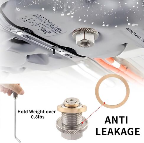 M12x1.5 Magnetic Oil Drain Plug, 304 Stainless Steel Oil Pan Drain Nut with 4 PCS Copper Washer Anti Leakage, Fits Most of Polaris, Arctic Cat, Honda, BMW, Replace 7052306,S9280012000 in Saudi Arabia