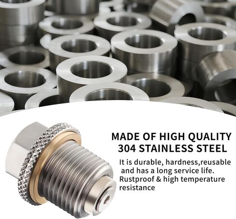 M12x1.5 Magnetic Oil Drain Plug, 304 Stainless Steel Oil Pan Drain Nut with 4 PCS Copper Washer Anti Leakage, Fits Most of Polaris, Arctic Cat, Honda, BMW, Replace 7052306,S9280012000 in Saudi Arabia