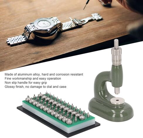 Watch Press Tool, Watch Disassembly Repair Tool Kit, Aluminum Alloy Watch Press Set with 48PCS Dies Watchmaker Jewelling Tool in Saudi Arabia
