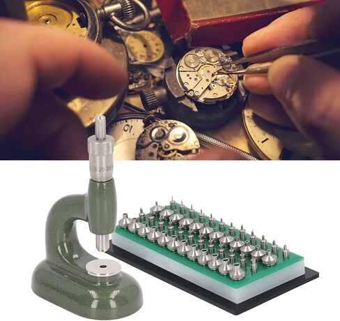 Watch Press Tool, Watch Disassembly Repair Tool Kit, Aluminum Alloy Watch Press Set with 48PCS Dies Watchmaker Jewelling Tool in Saudi Arabia