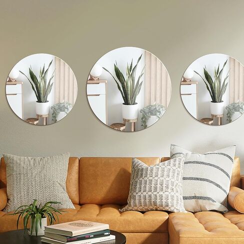 2PCS Acrylic Mirrors for Wall, Cute Mirror for Girls Bedroom, Stick On Mirrors for Wall, Can Also Be Used for Living Room, Dining Room, Study Mirror etc (Heart, 11.8X11.8in) in Saudi Arabia
