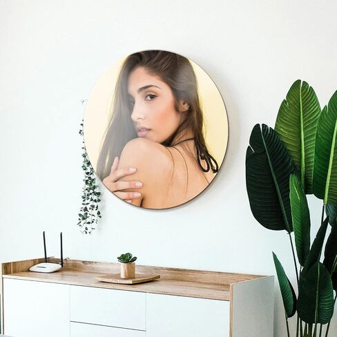 2PCS Acrylic Mirrors for Wall, Cute Mirror for Girls Bedroom, Stick On Mirrors for Wall, Can Also Be Used for Living Room, Dining Room, Study Mirror etc (Heart, 11.8X11.8in) in Saudi Arabia