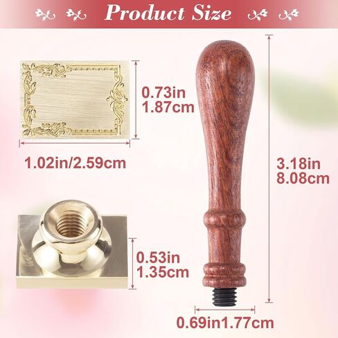 Rose Wax Seal Stamp Kit Vintage Brass Sealing Wax Stamps Set Sealing Wax Stamp Heads for Wedding Invitations Cards Envelopes Gift Packing in Kuwait