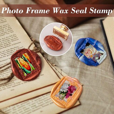 Rose Wax Seal Stamp Kit Vintage Brass Sealing Wax Stamps Set Sealing Wax Stamp Heads for Wedding Invitations Cards Envelopes Gift Packing in Kuwait