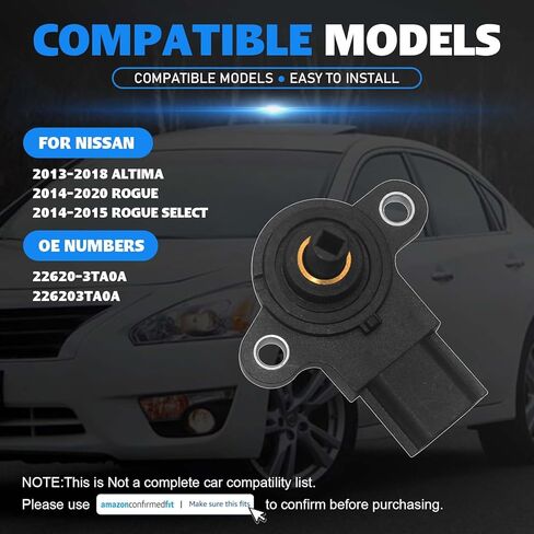 22620-3TA0A Throttle Position Sensor TPS for Nissan Altima 2013-2018 Rogue 2014-2020 Replace 226203TA0A in Saudi Arabia