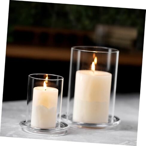 Ciieeo 3pcs Glass Windproof Candle Covers Open Ended Lamp Shade for Boho Decor Tealight Holder for Dining Room in Saudi Arabia