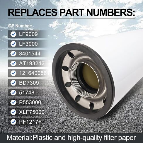 LF9009 Oil Lube Filter Compatible with ISC 8.3L ISL/QSL 9.0L ISM N14 M11 NTA 855 Diesel Engines Replaces 3401544 FTECXLF7000 LF3000 in Saudi Arabia