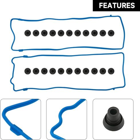 Engine Valve Cover Gasket - Compatible for Lincoln Town 4.6L 1991-2002 for Ford F-150 4.6L 1997-2001 for Ford Crown Victoria 4.6L 1992-2002 - Replace Part VS50377R - Set of 2 in Saudi Arabia